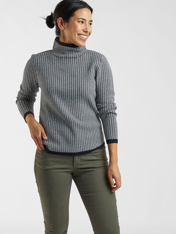 Barra Sweater - Herringbone, , model
