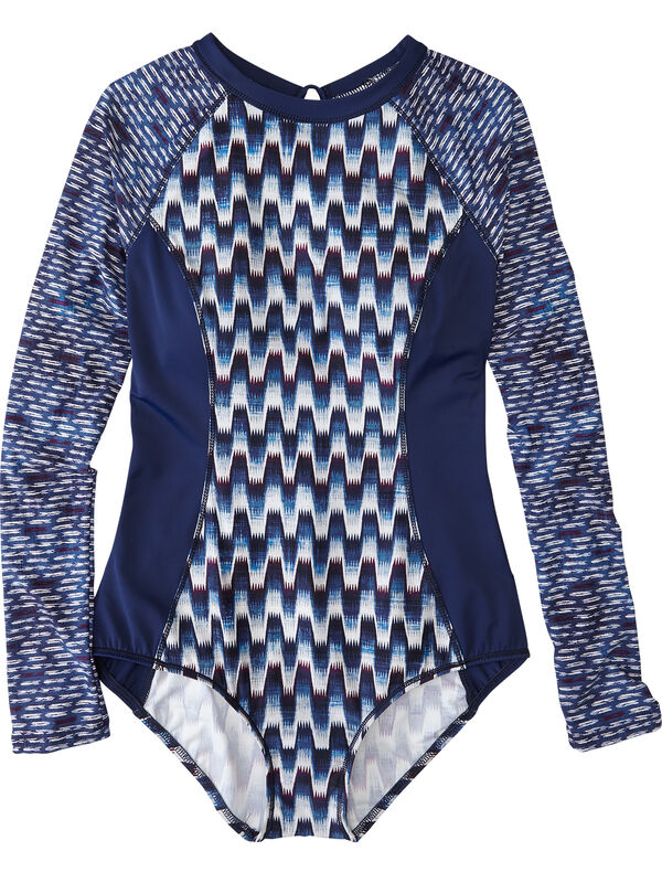 Zenith Long Sleeve One Piece Swimsuit - Shibori, , original