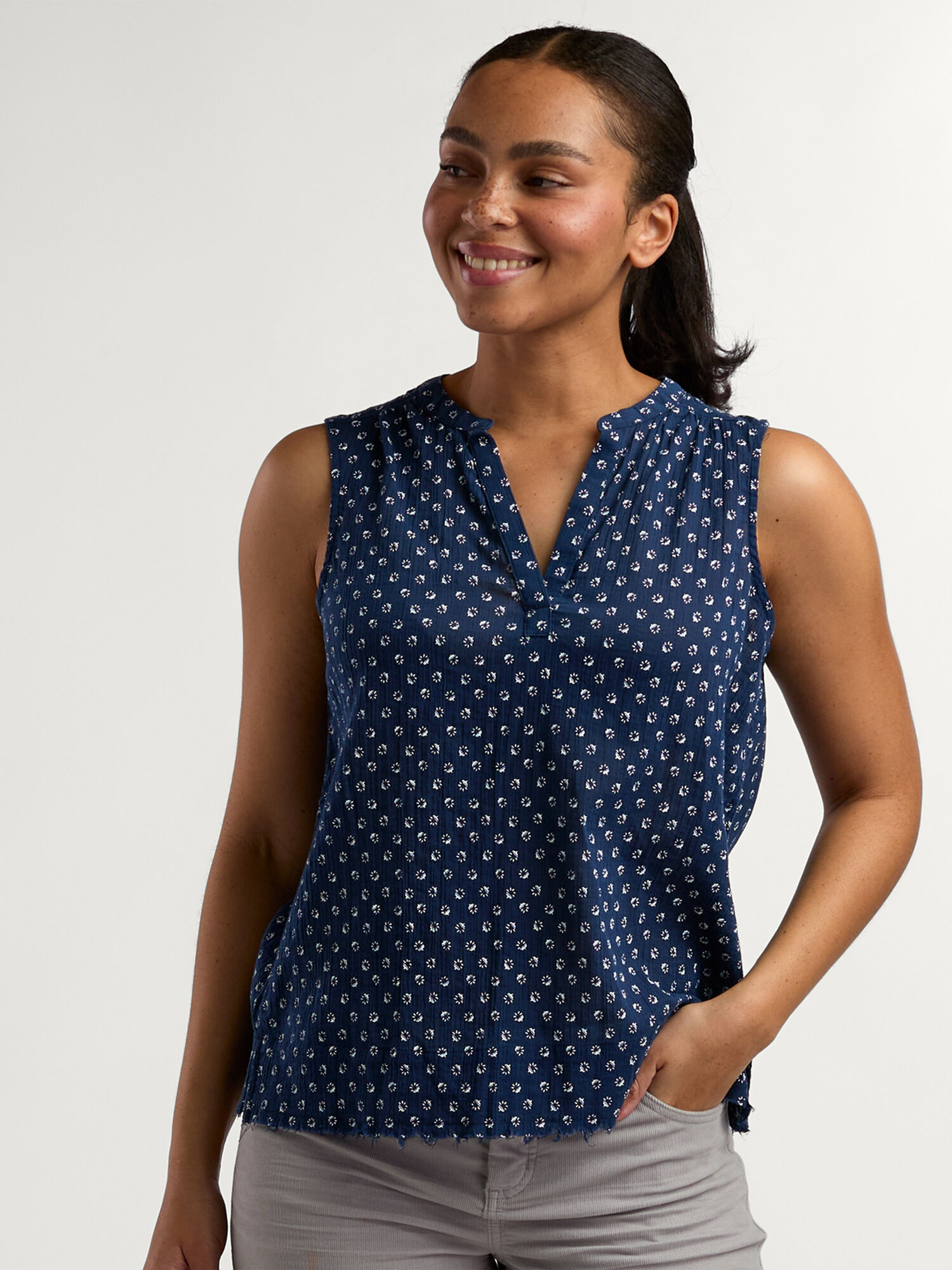 Moorea Gauze Sleeveless Top, , original