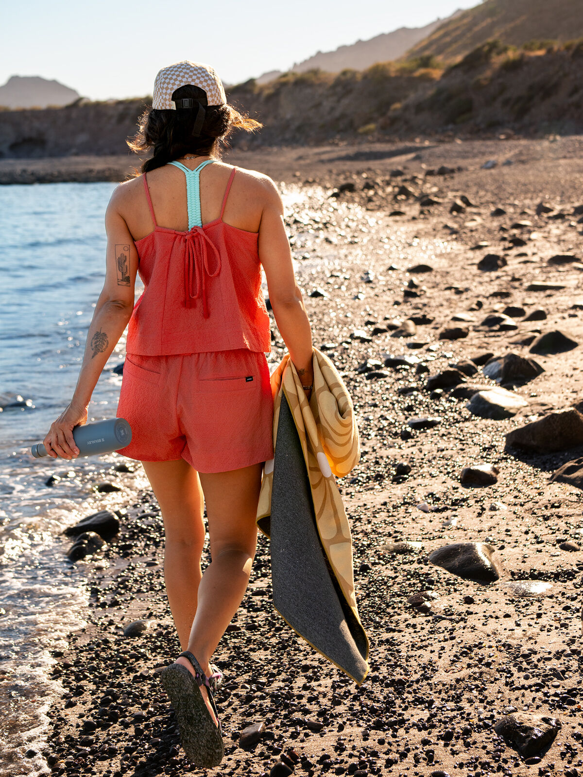 Coastal Sol Textured Shorts – Quick-Dry Travel Shorts | Title Nine