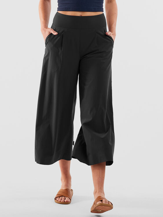 Wideleg pants with elastic waist - Women