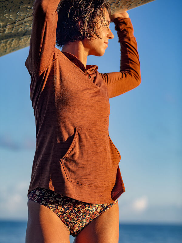 Cipher Sun Protection Hoodie, , model