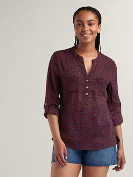 Moorea Gauze Long Sleeve Top