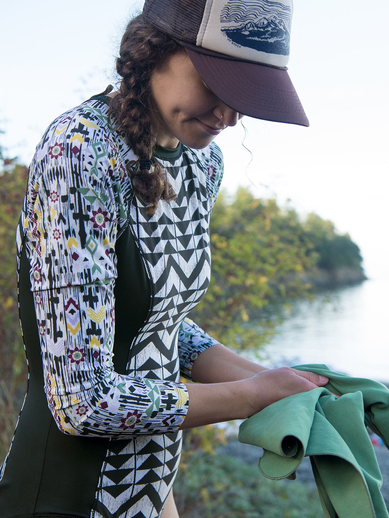 Zenith Long Sleeve One Piece Swimsuit - Anatolia, , original