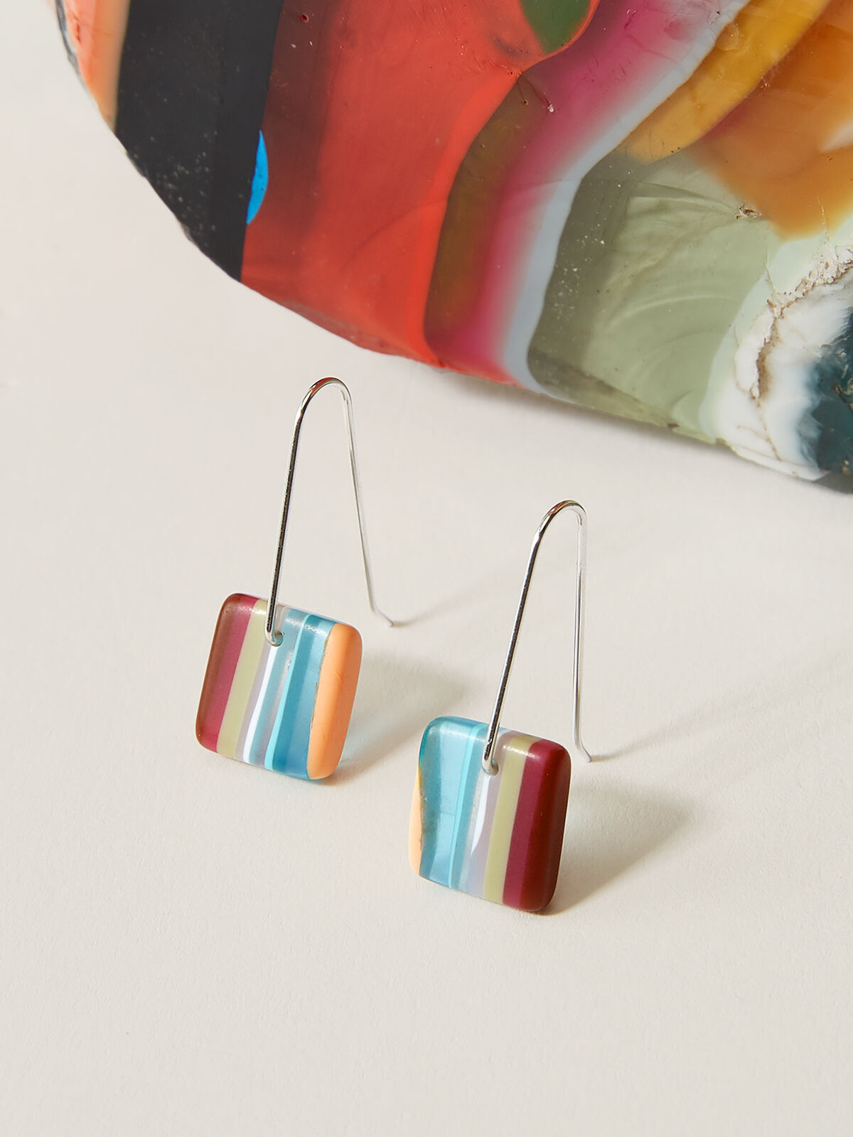 アクセサリー Organic motif Glass Earrings Surf Gems Sustainable Jewelry: X-Small Earrings | Title Nine