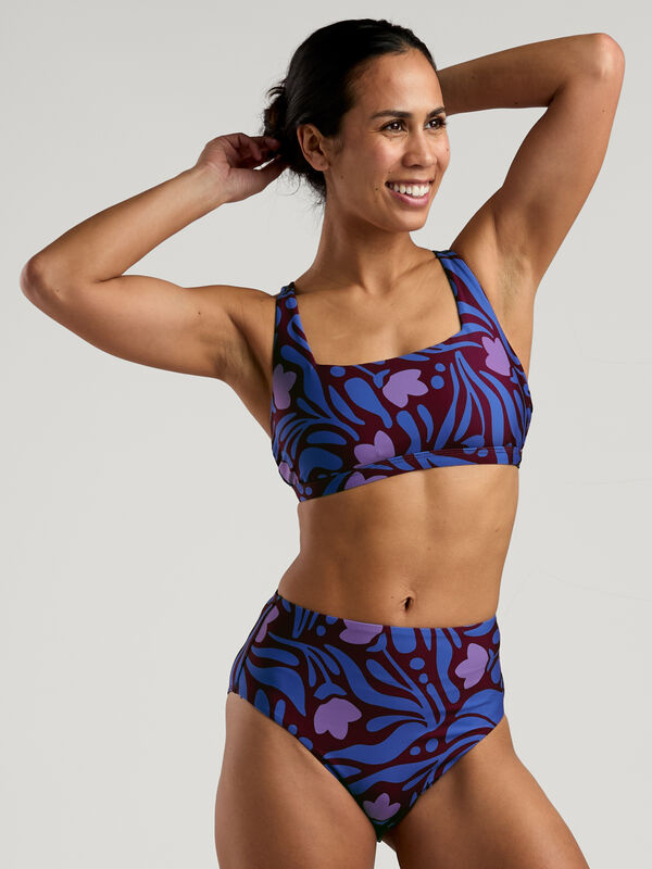 Hana Bikini Top Izmir Square Neck Active Swim Top