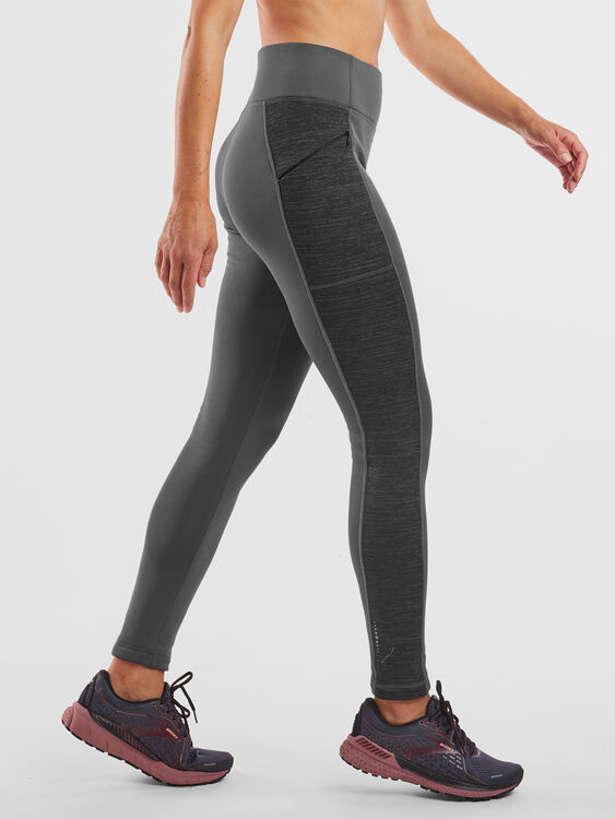 Women's Fleece Lined Leggings: Crash Colorblock