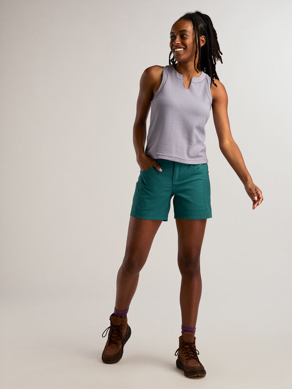 Womens Hiking Shorts: Recycled Clamber 5" inseam