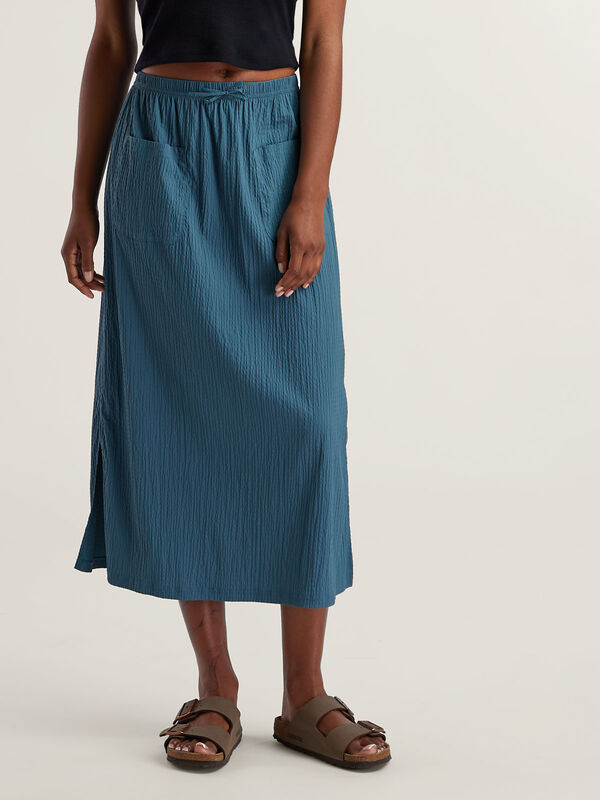 Meridian Crinkle Midi Skirt, , original