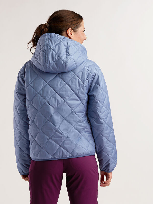 Diamond Quilted Bomber Hoodie Jacket, , original