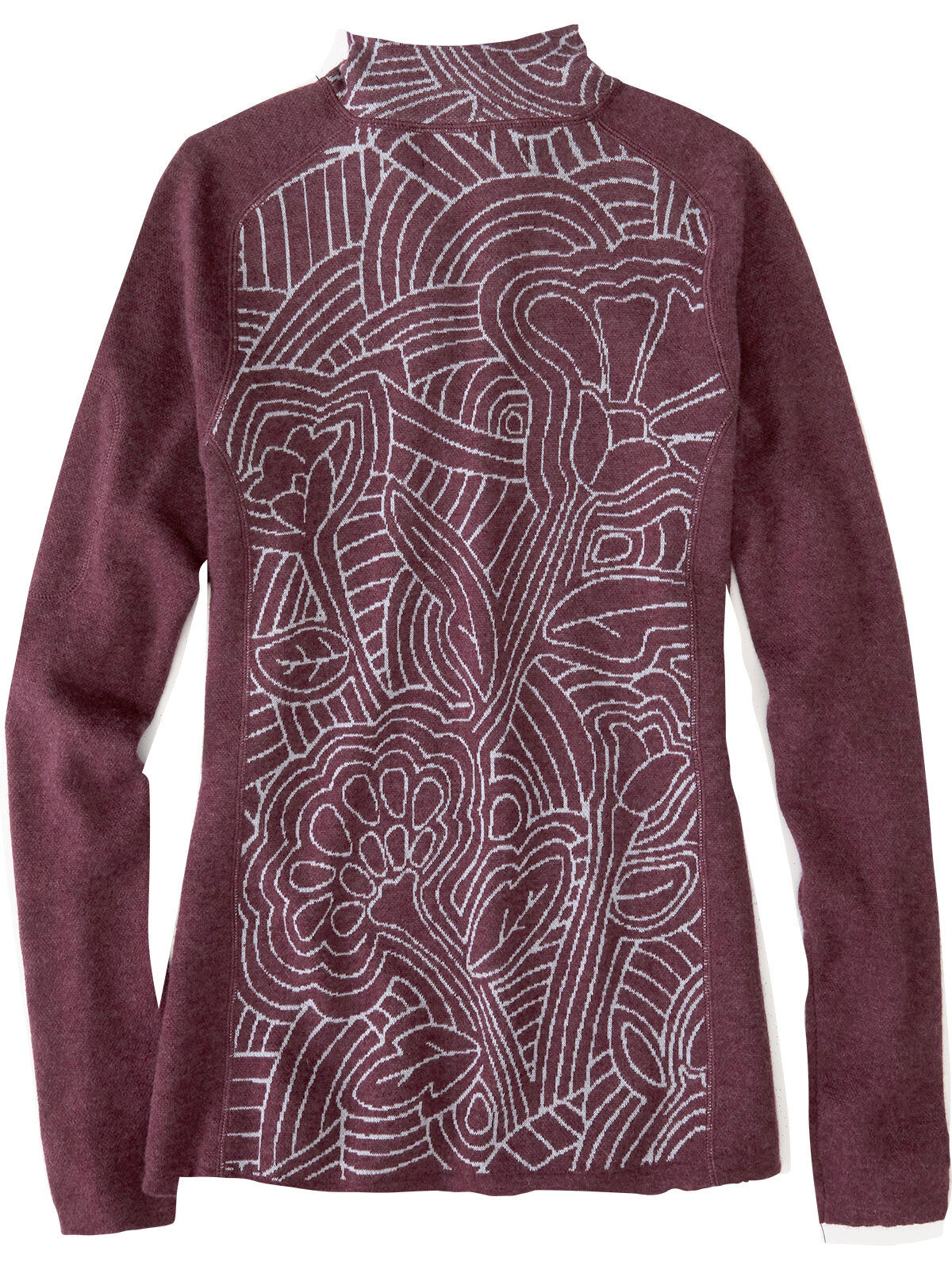 Zip Sweater - Super Power Woodcut Botanical | Title Nine