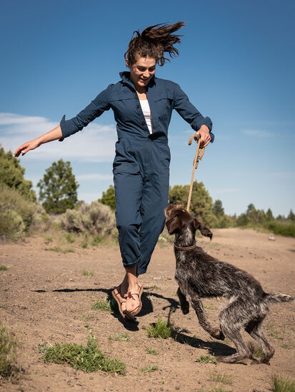 Rosie Utility Long Sleeve Jumpsuit: Model Image