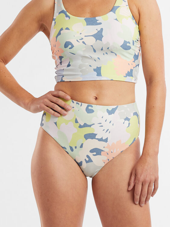 Streamline High Waisted Bikini Bottom - Barrier Reef, , original