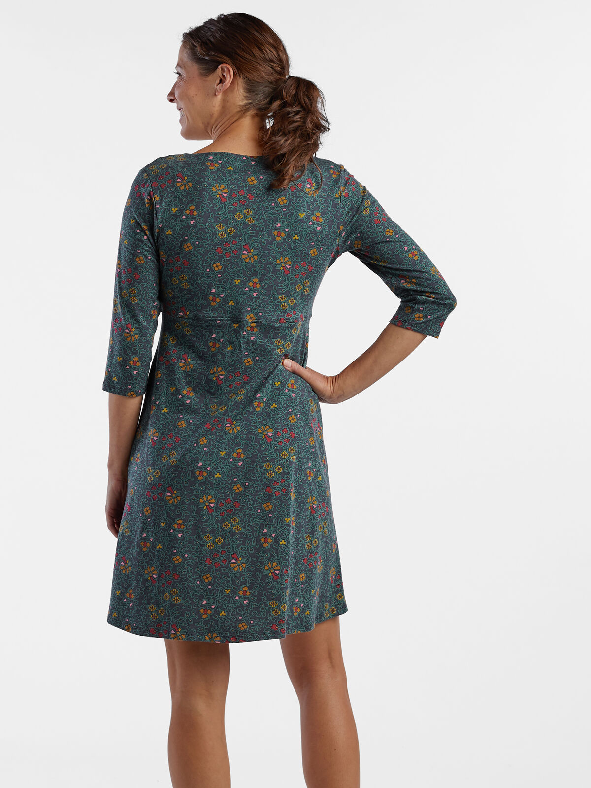 Amelia 3/4 Sleeve Dress - Print | Title Nine