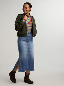 DUER Women&rsquo;s Performance Denim Midi Skirt