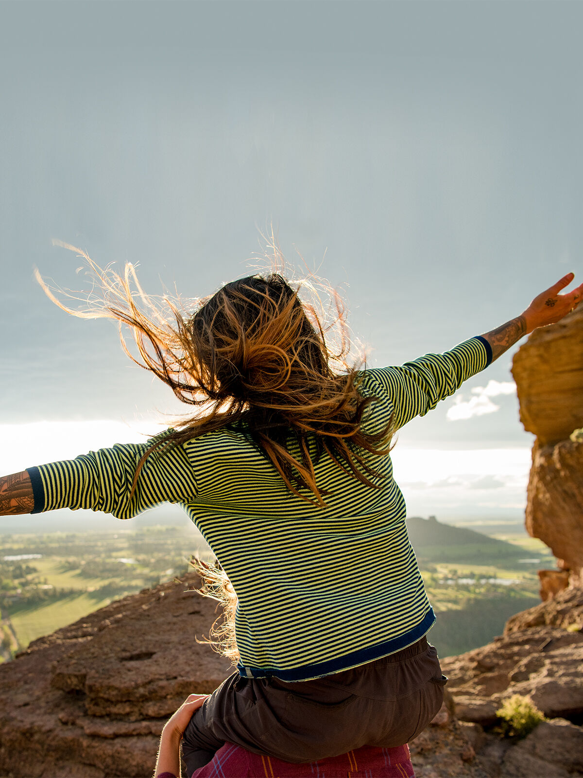 Womens Striped Crew Neck Sweater Synergy | Title Nine