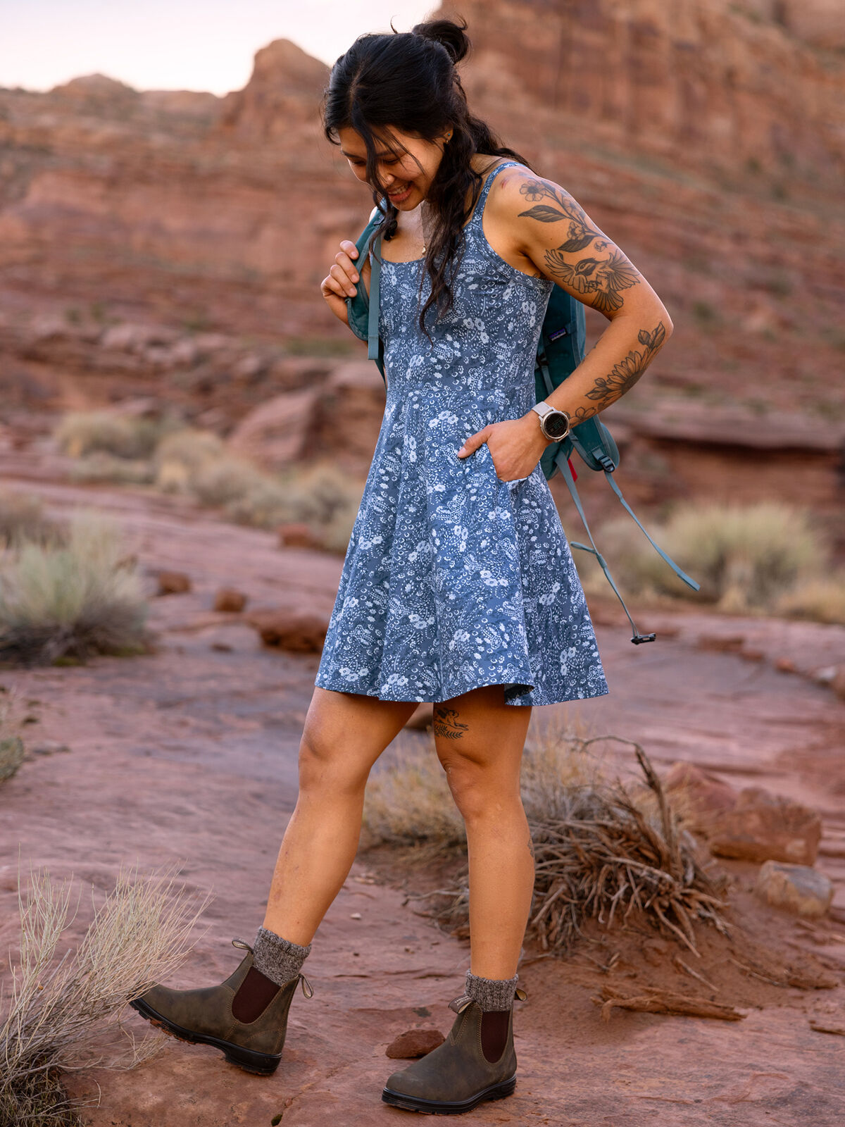 Women's Built-In Bra Tank Dress Toad&Co Solstice Tank | Title Nine