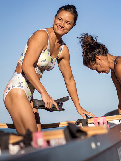 Streamline High Waisted Bikini Bottom - Barrier Reef