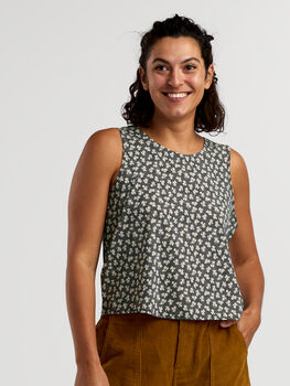 Women's Sunkissed Button Back Tank Top: Crusher