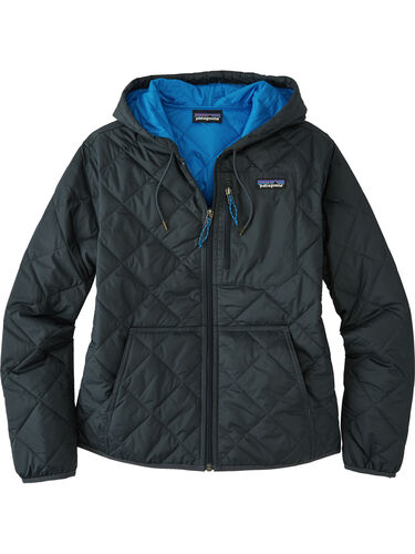 Diamond Quilted Bomber Hoodie Jacket