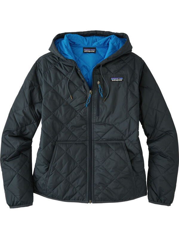 Diamond Quilted Bomber Hoodie Jacket, , original