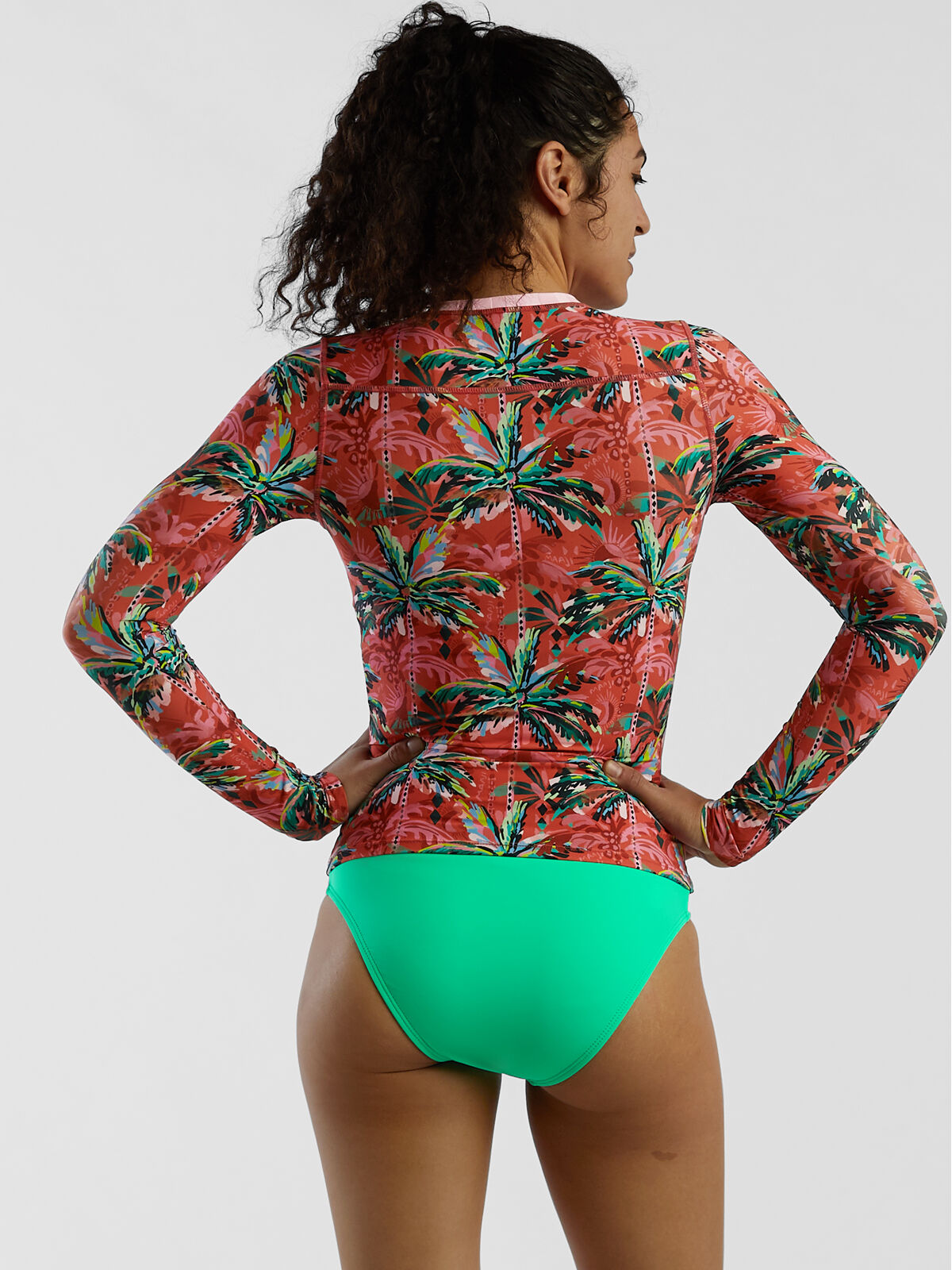 Maaji Women's Diver Rash Guard - Flame Palms Outlet