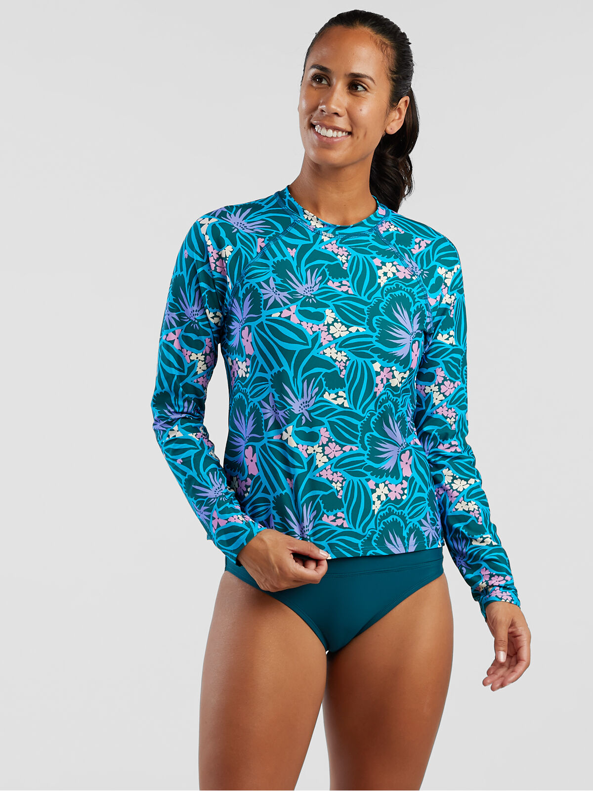 水着・ラッシュガード RASH GUARD HUGE SHIRTS Women's Aquatic Life Rash Guard - Rio | Title Nine