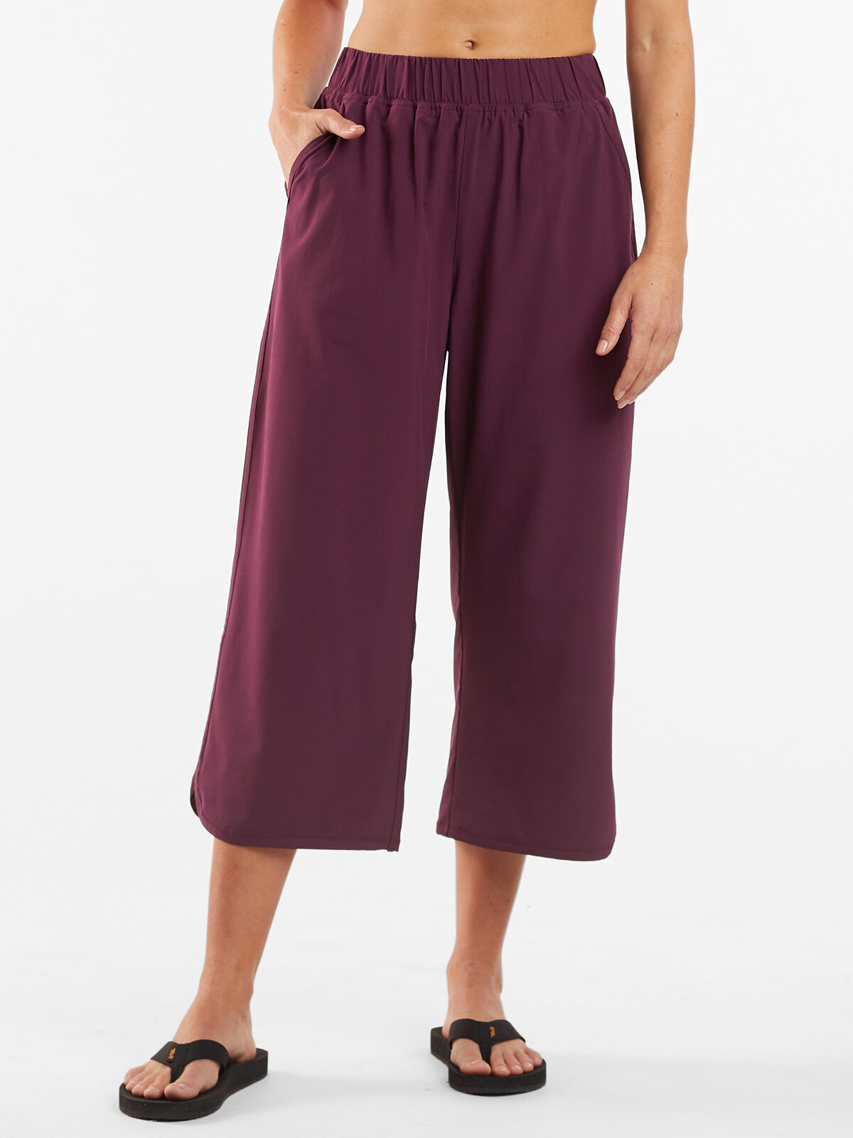 Burgundy crop sale pants