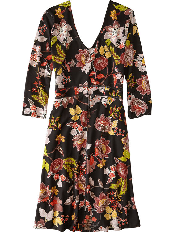 Dream 3/4 Sleeve V Neck Dress - Branwen, , original
