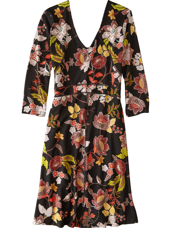 Dream 3/4 Sleeve V Neck Dress - Branwen, , original