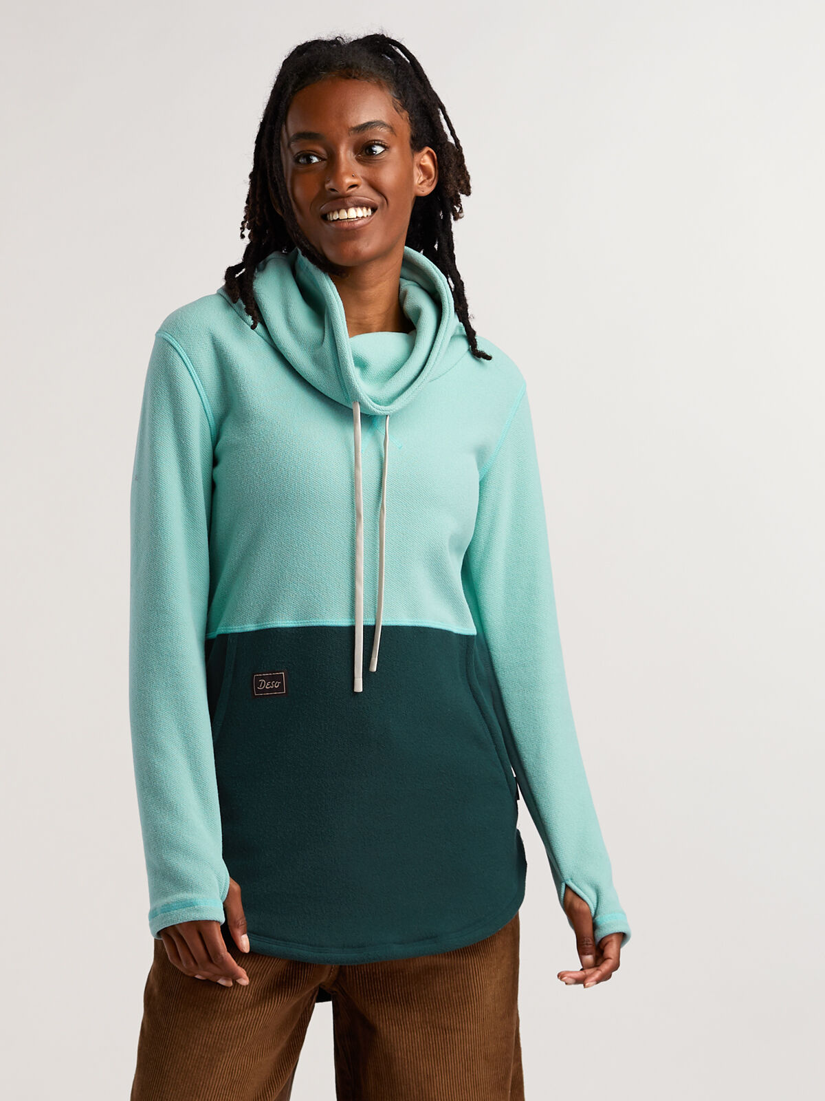 トップス beeden FRONT POCKET JUST FIT PULLOVER Hooded Sweat Shirt Pull Over ¼ Zip Front