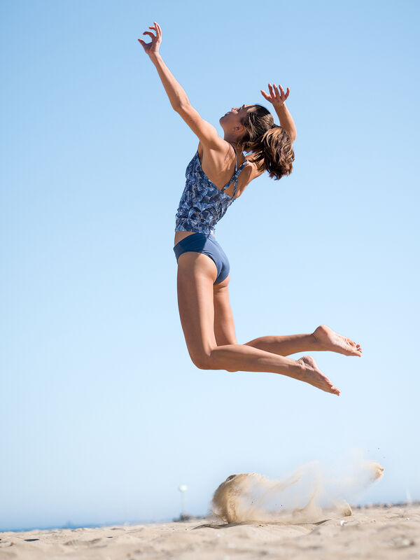 Sure Bet Tankini Top - Indigo Floral, , model