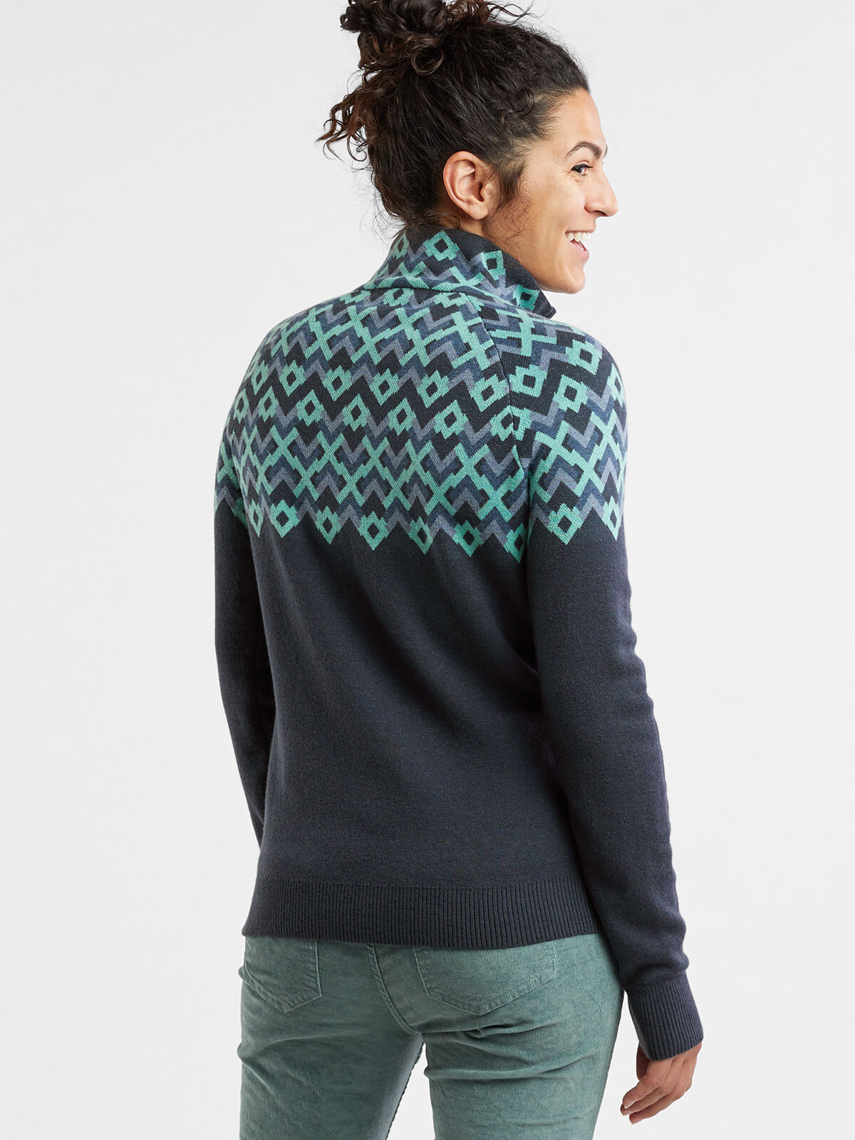 *p(R)ojectR® sweater Women's Zip Sweater - Super Power Argyle | Title Nine