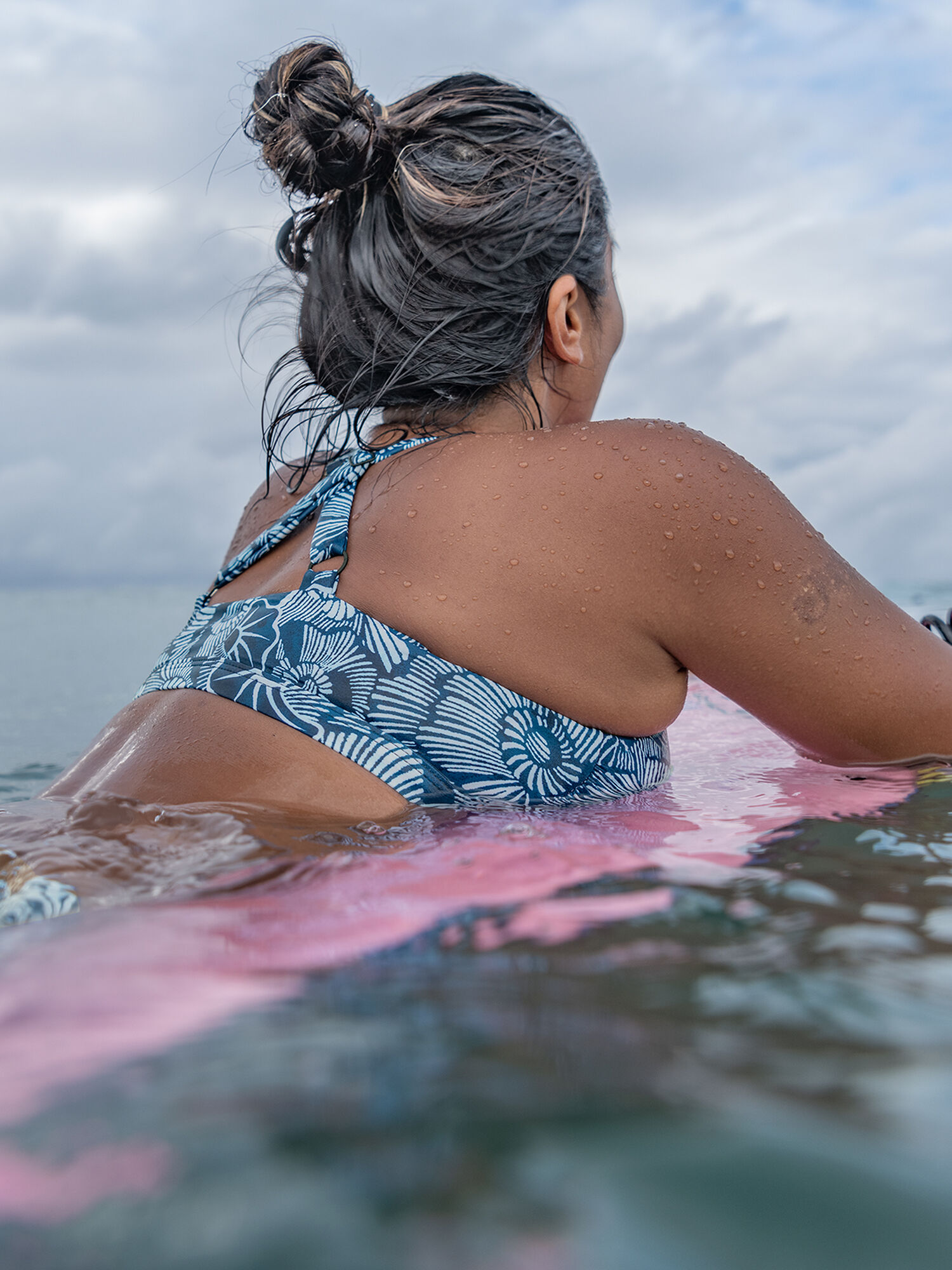 Real Deal Bikini Top - Shibori Floral, , model