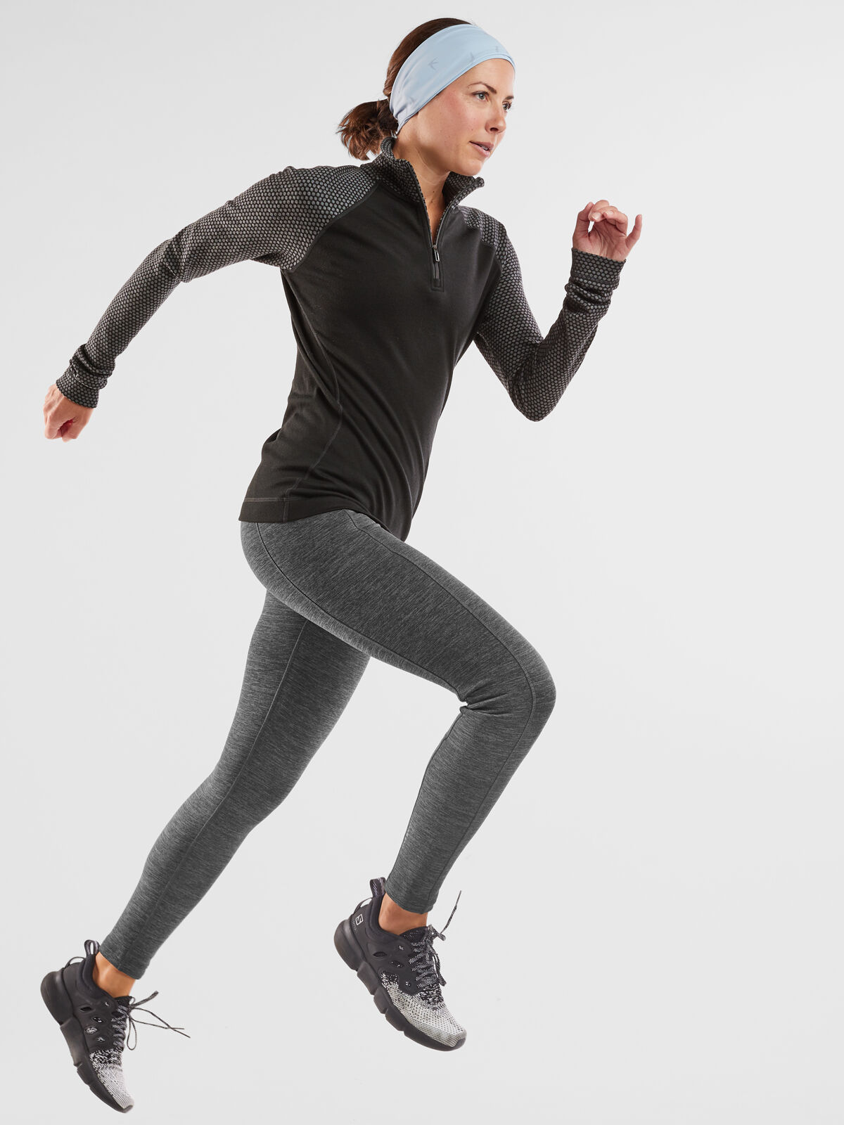 Fleece lined leggings running deals