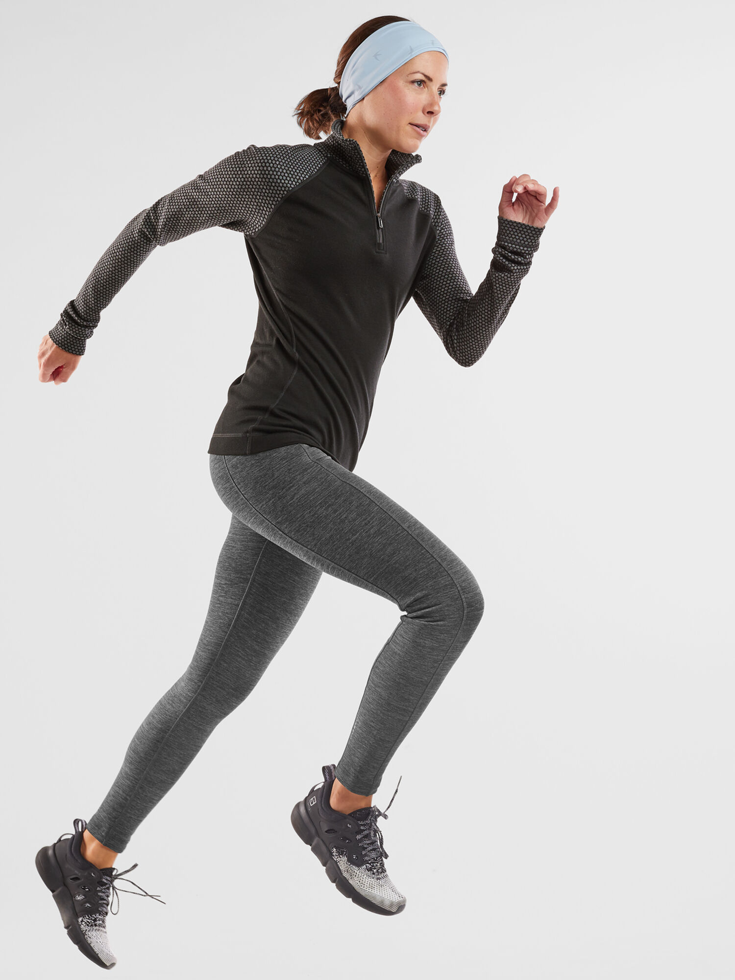 Crash Polartec® Fleece Lined Tights - Heathered Long, , original