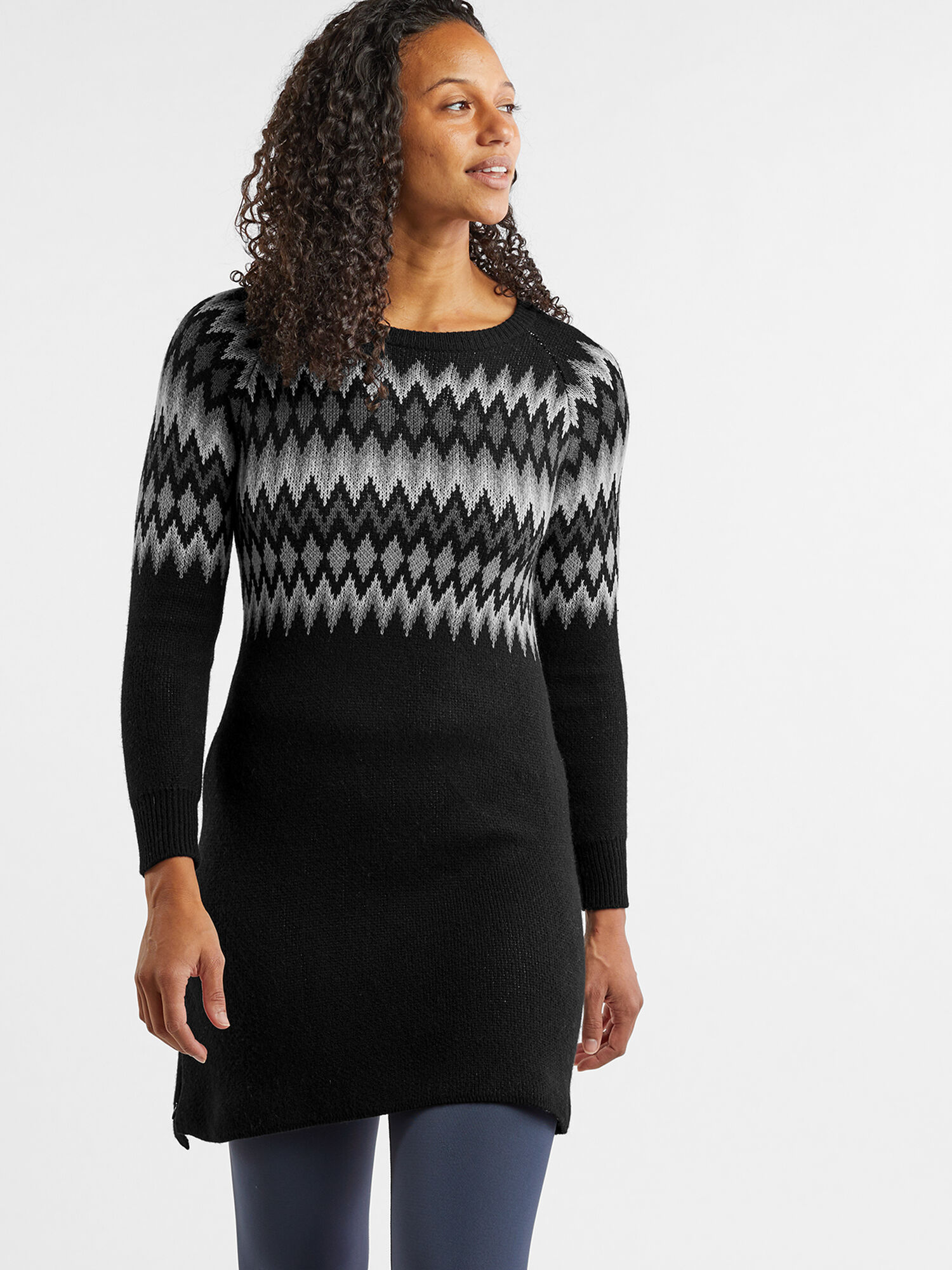 Krimson Klover Sweater Dress: Zigzag Mountain | Title Nine