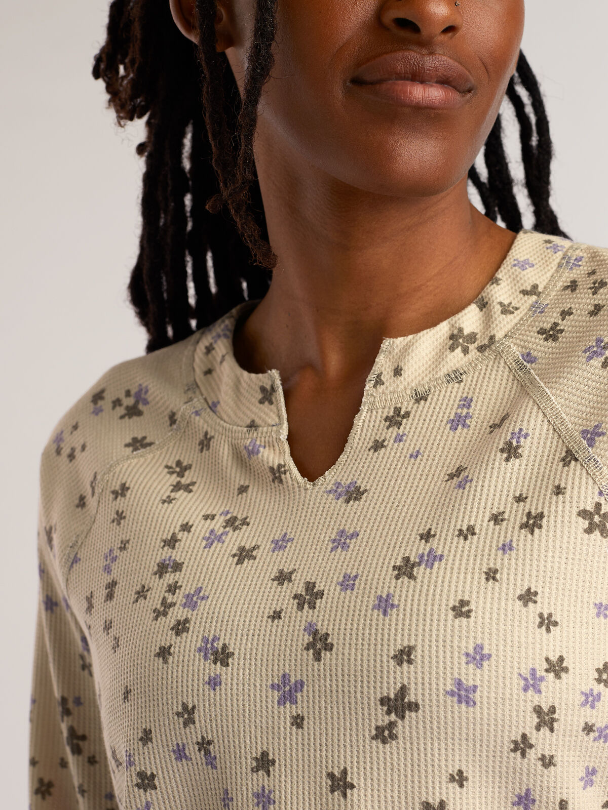 Women's Long Sleeve Waffle Knit Top Nectar | Title Nine