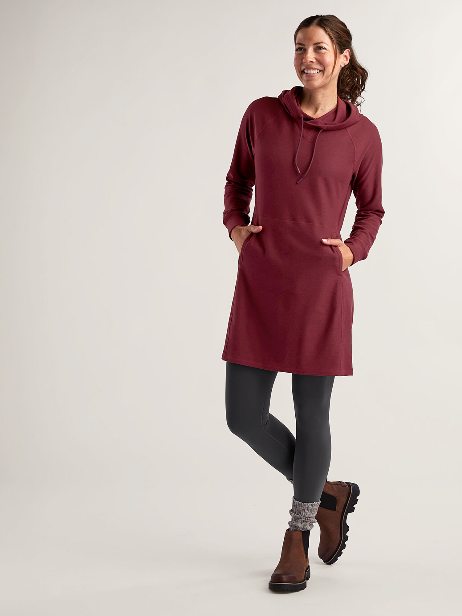 Hibernation Raglan Hoodie Dress, , original