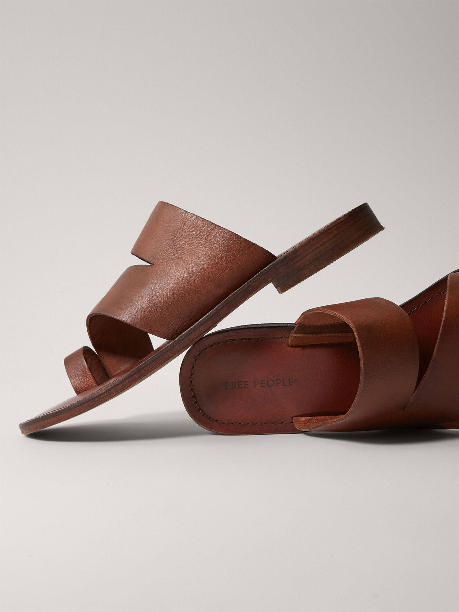 Abilene Toe Loop Leather Sandals, , original