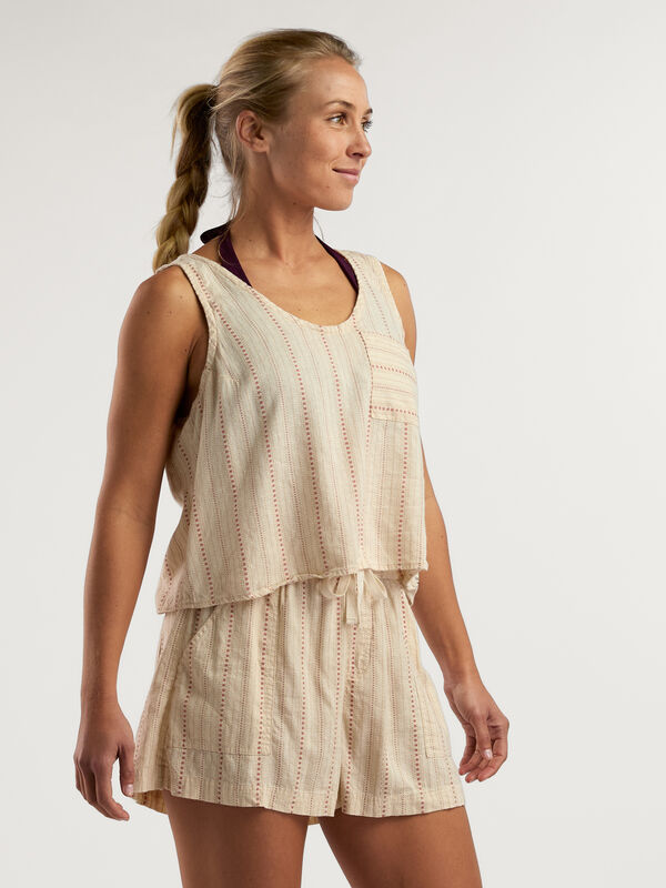 Toad & Co Taj Hemp Button Back Tank Top - Baja