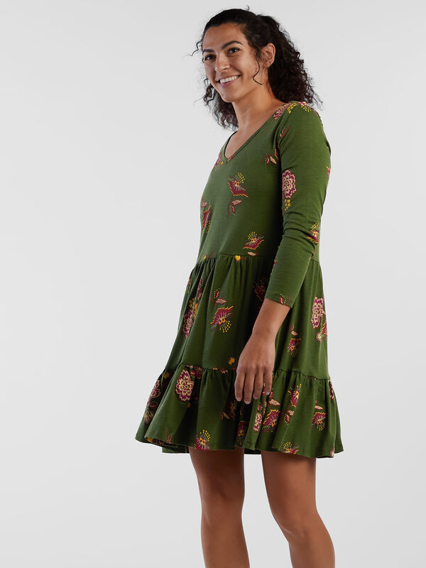 Whirlwind Tiered Long Sleeve Dress, , original
