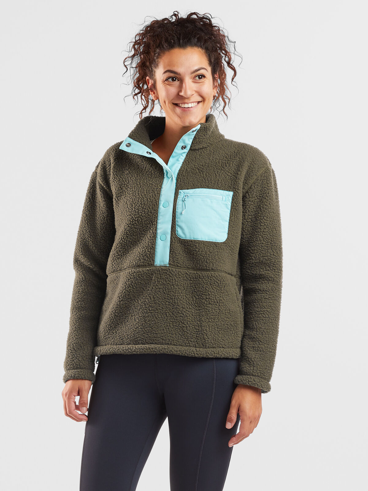 Women's Fleece Pullover: Annapurna Snap Up | Title Nine