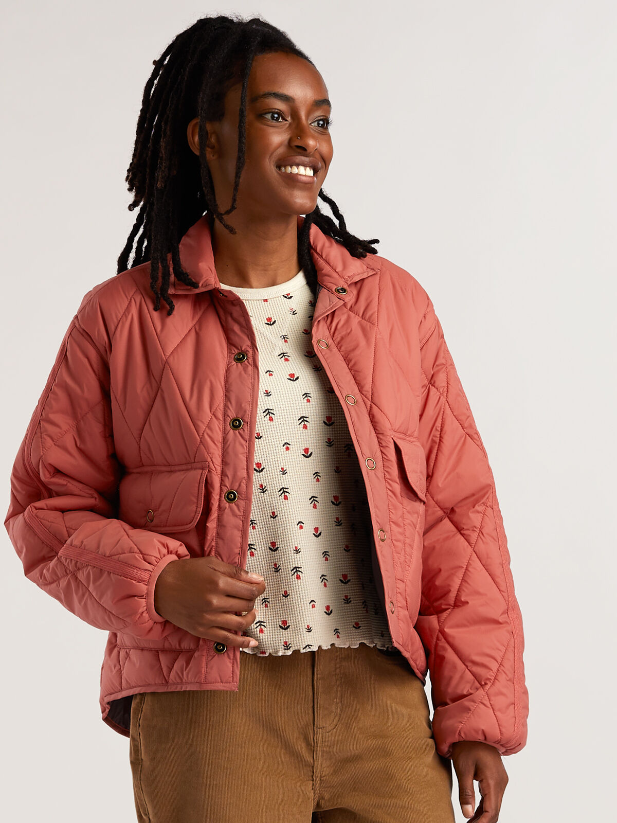 Patagonia Diamond Quilted Bomber Hoodie Jacket | Title Nine
