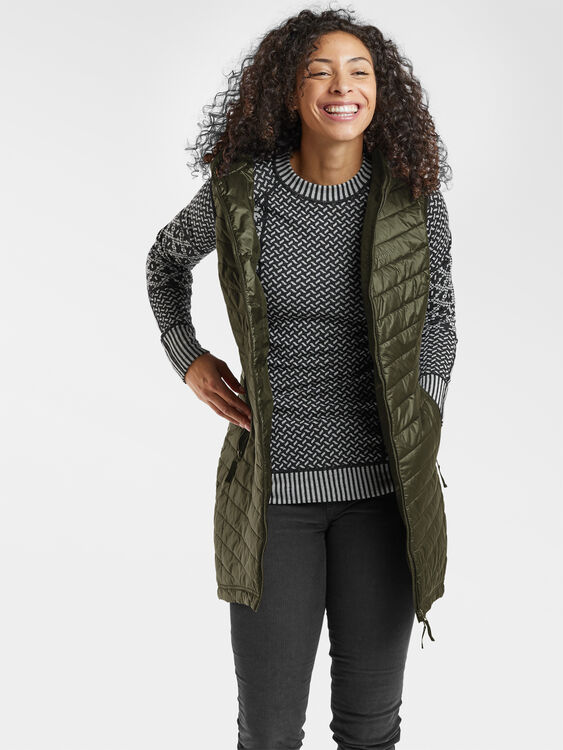 Women's Long Vest Insulated Juno by Skhoop Title Nine