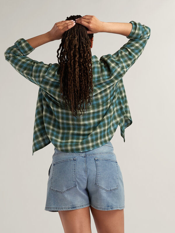 Plaiditude Cropped Shirt, , original