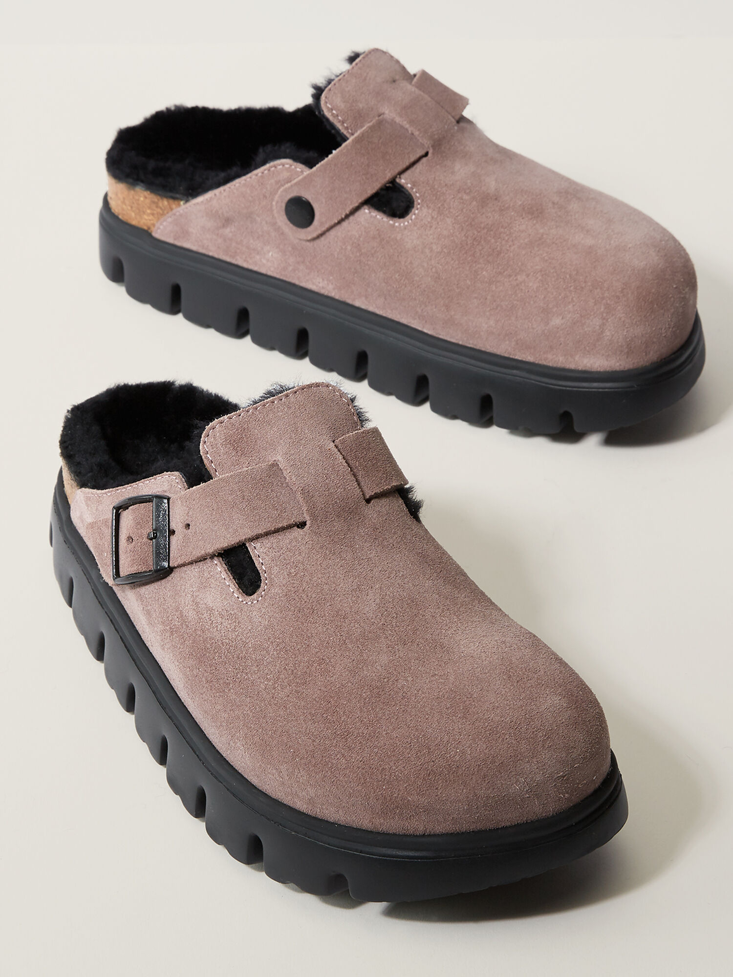 Boston Chunky Shearling Clogs, , original