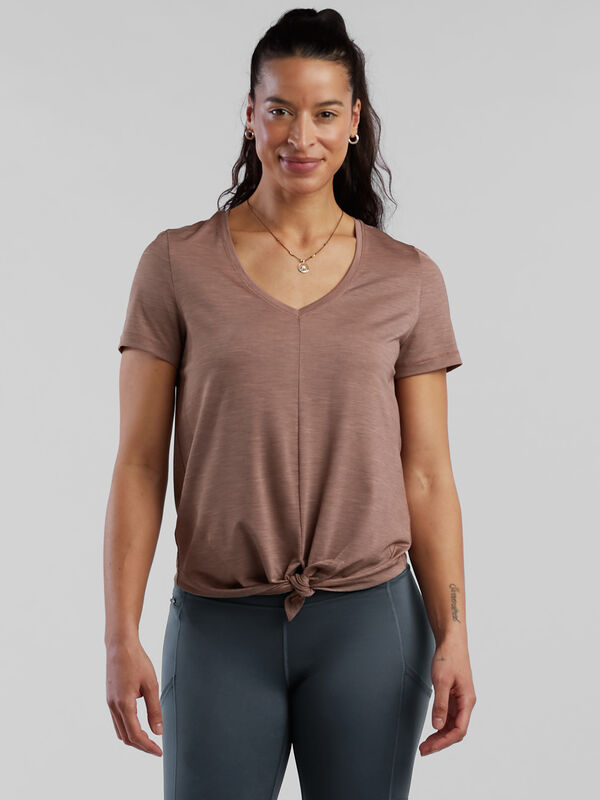 Solar Flair Front Tie Tee, , model