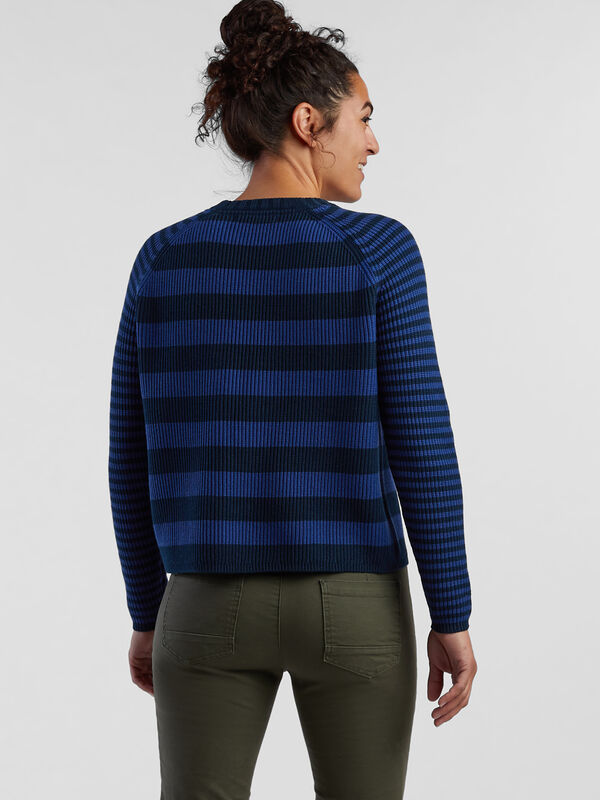 Women Offsite Seawool Crew Neck Sweater Stripe