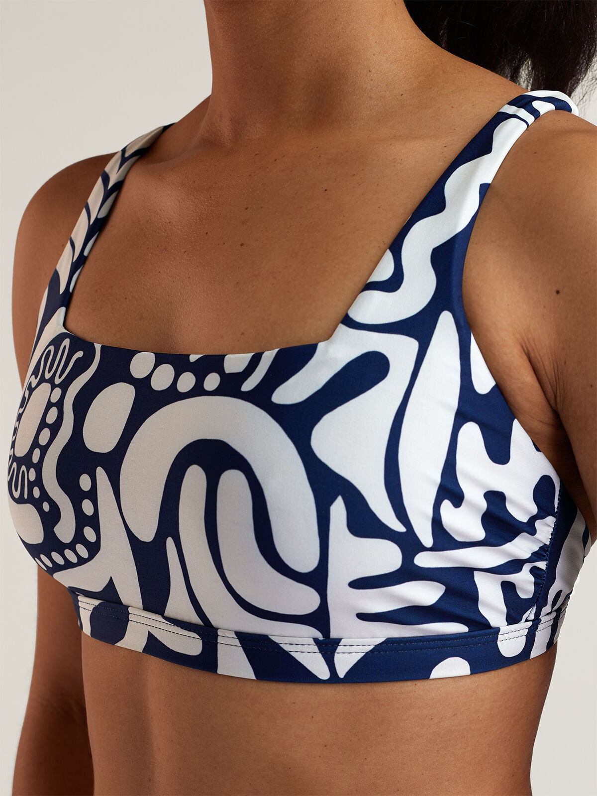 Square Neck Adjustable Bikini Top: Hana - Camden | Title Nine